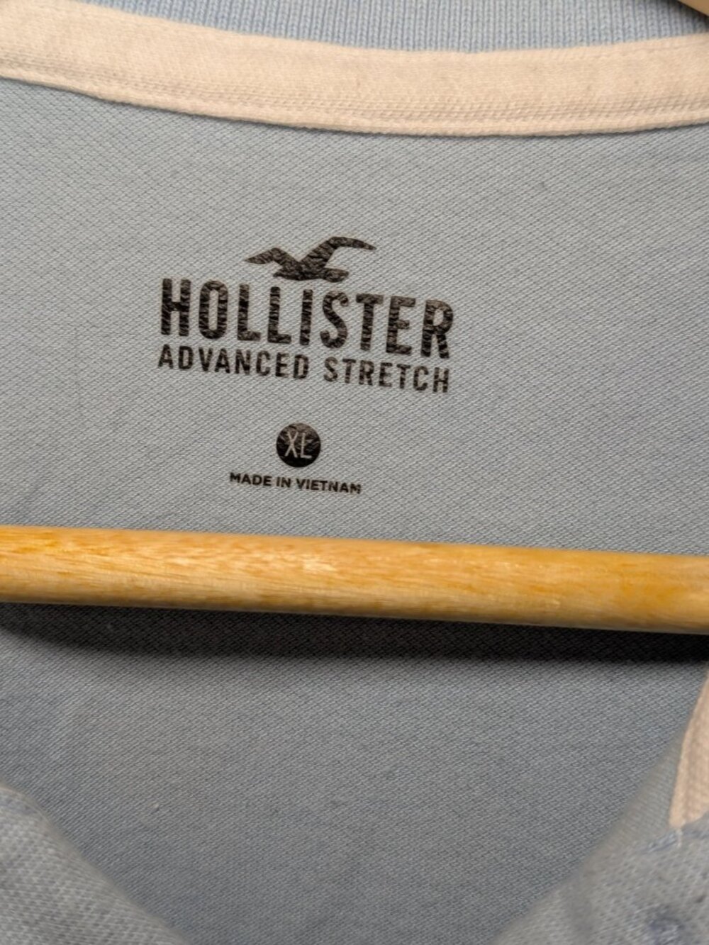 Hollister Mens Light Blue Advanced Stretch Polo XL - Picture 3 of 10